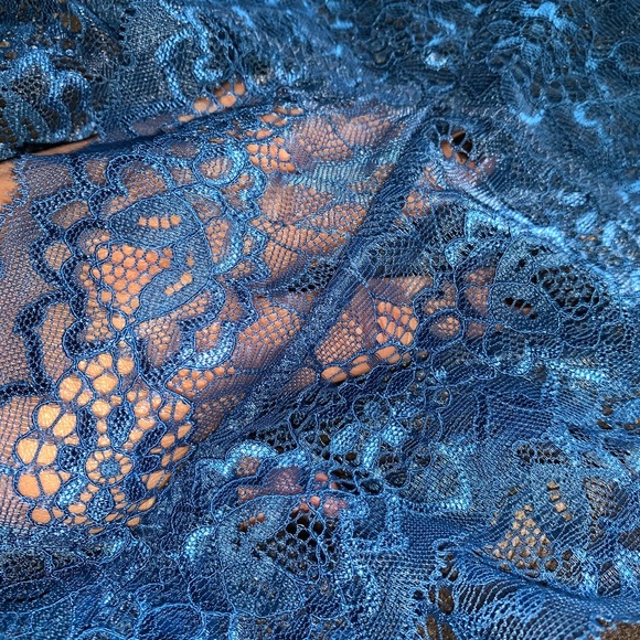 Popsi Lingerie Royal Blue Lace Panties Size XL - Picture 4 of 6